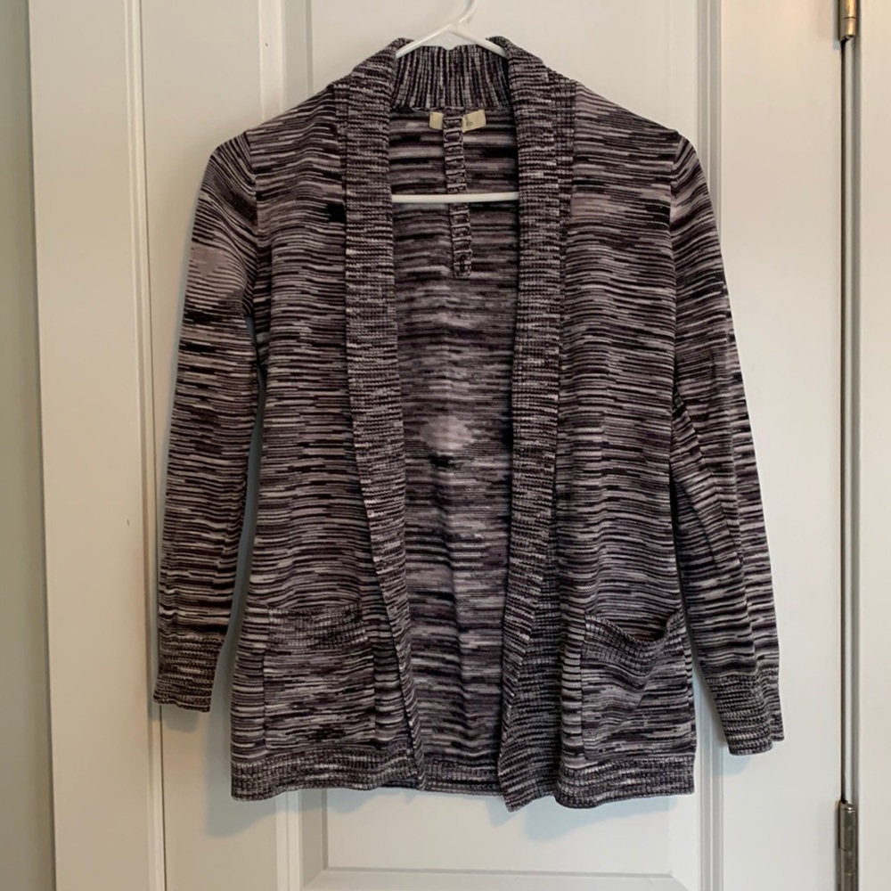Brian & Em Gray Space Dyed Cardigan w/Pockets